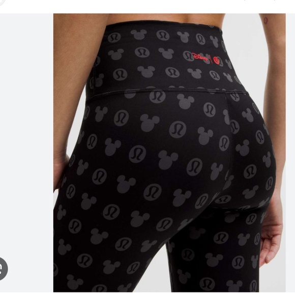 lululemon x disney black leggings sz 8 - Picture 3 of 6